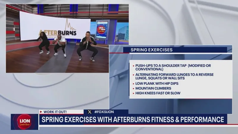 FOX 5 DC segment featuring AfterBurns Fitness — Derek Burns Sr. on screen