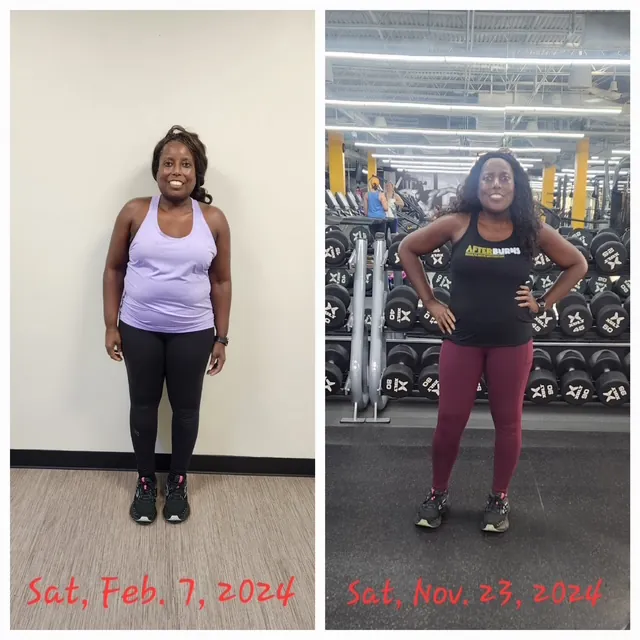 Client transformation — AfterBurns Fitness